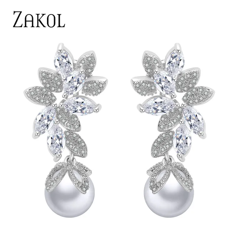 ZAKOL серьги с искусственным жемчугом набор украшений для женщин и девочек |