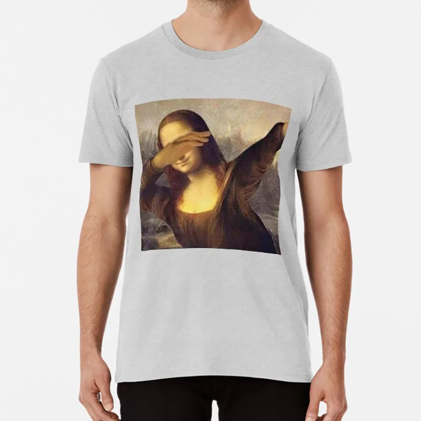 Серый Mona lisa, футболка для вытирания, mona lisa, начесывание, monalisa mona lisa dab, наклейки dab, футболки, толстовка, на которой изображено движение Дэб, dab, ipjone - Цвет: Серый