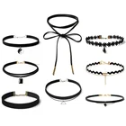 Женское бархатное ожерелье-чокер в стиле хип-хоп