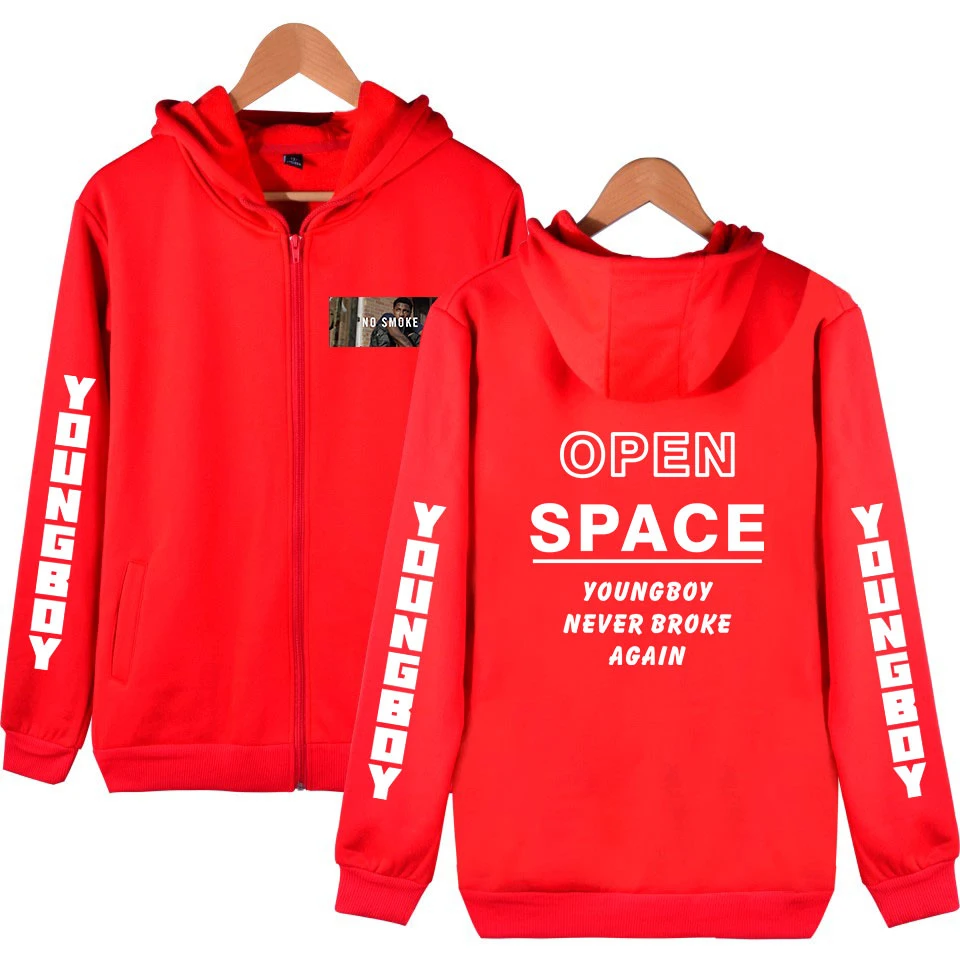 

New Fashion Cool YoungBoy Never Broke Again Zipper Hoodies Sweatshirt New Arrival Cool Sweatshirt Zipper jacket