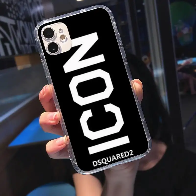 

Maple Leaf DSQUARED2 DSQ2 ICON Soft Phone Cases Transparent Case For Iphone 11 12 Pro Max