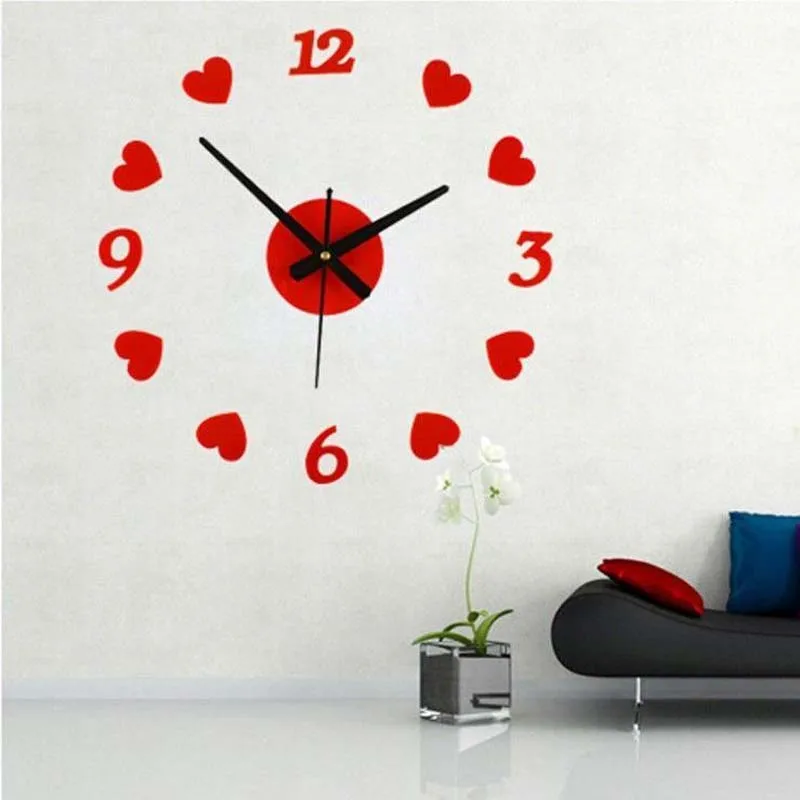 

Wall Clock Living Room Bedroom Modern Creative DIY Silent Wall Clock Simple European Style Fashion Acrylic Clock Home Decor
