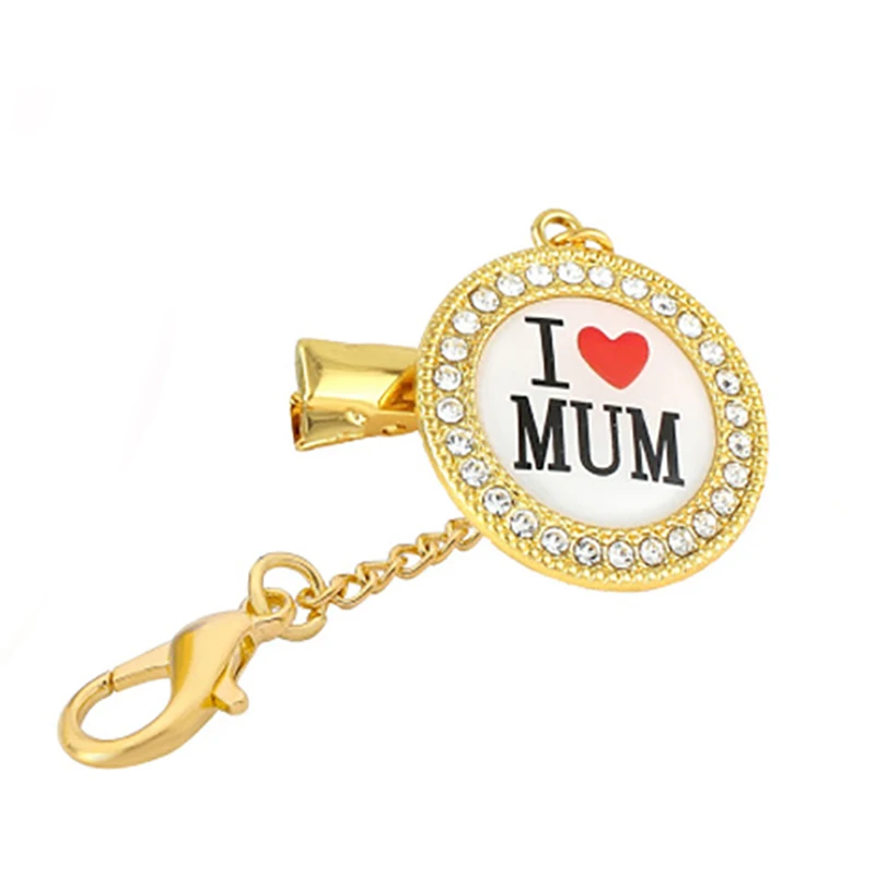 Детские зажимы для соски Стразы с цепочкой держатель цепочка младенцев подарки