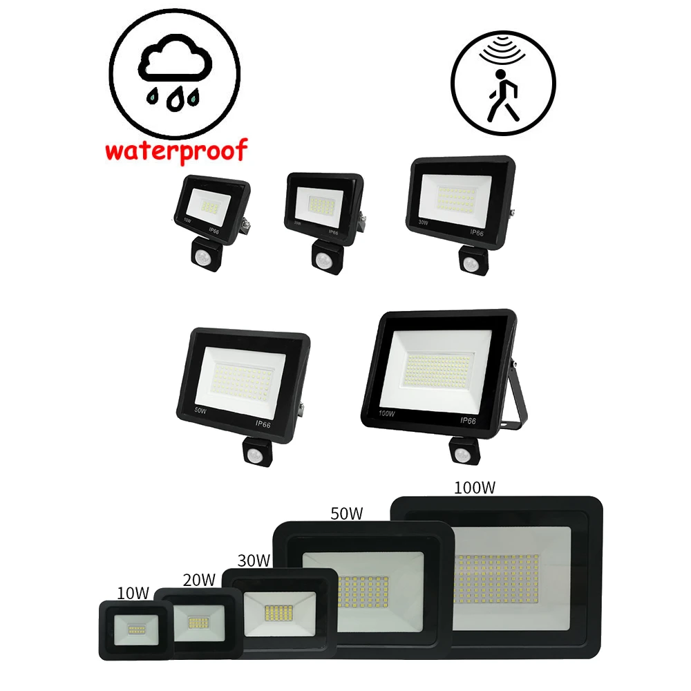 Светодиодный прожектор с отражателем наружное освещение опционно пассивным ИК