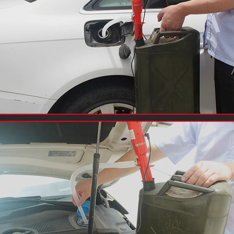 Насос для перекачки жидкостей и газа в автомобиле с ручным приводом и портативным шлангом для воды, бензина и топлива - AU05.