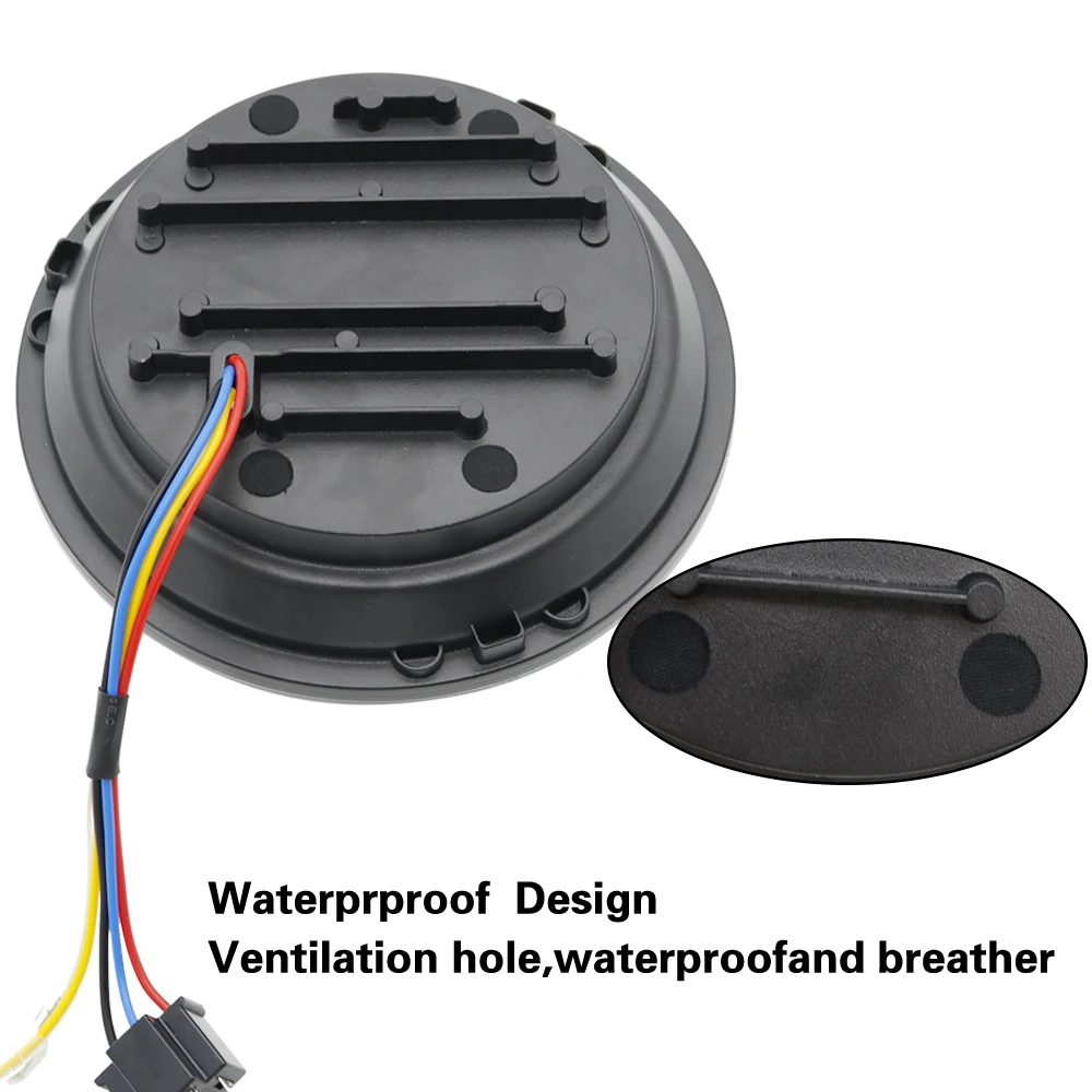 7 ''круглый мотоцикл Проектор мотор светодиодный головной светильник Halo &amp