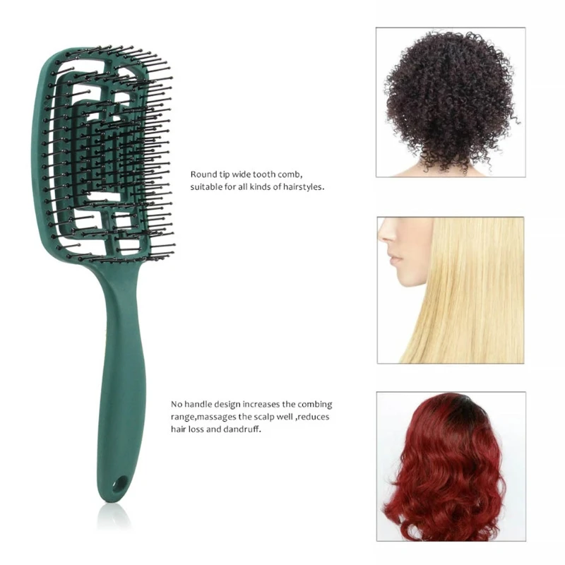 

A0ND Professional Vented Hair Brush Comb Anti-Static Scalp Massage Wet Dry Hairs Combs Hairdressing Styling Tools for Salon Home