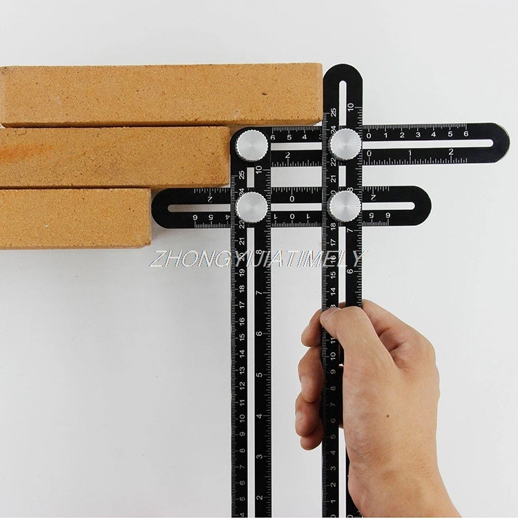 

Four-fold ruler, irregular aluminum alloy folding ruler, measuring tools, angle meter, woodworking tools