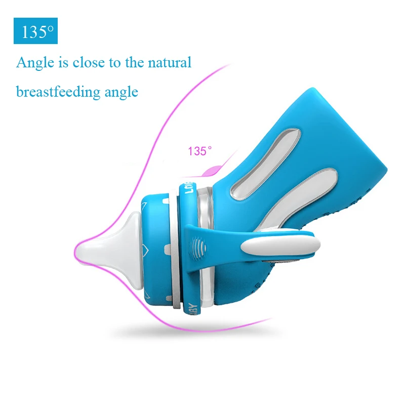 Бутылочка feeding180/240 мл Детские Бутылочки для молока с датчиком температуры 0 3