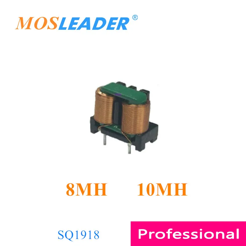 

50 шт., прямоугольные индукторы Mosleader SQ1918 8MH 8A 10MH UC1918, плоский провод, индукторы общего режима, изготовленные в Китае
