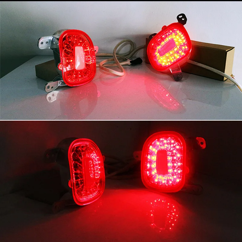 IJDM 3D оптический Красный Светодиодный отражатель заднего бампера задние