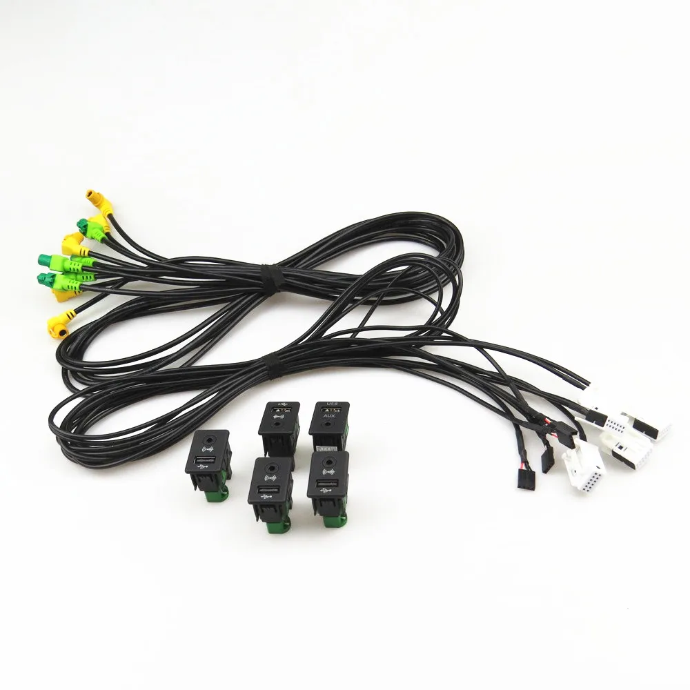 FHAWKEYEQ 5 компл. AUX USB совместимый переключатель + КАБЕЛЬ жгута хвостового штекера