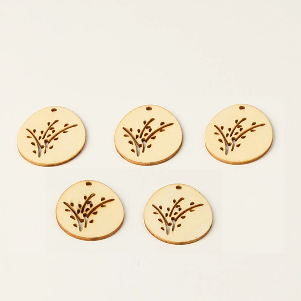 50 шт. Мультяшные деревянные пасхальные милые ремесленные украшения DIY вечерние