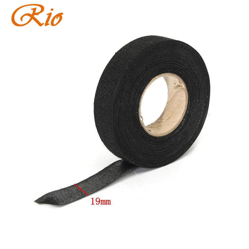 

10 Pcs/Lot 15MM Automotive Wiring Harness Tape Heat-resistant Adhesive Cloth Fabric Tape Cable Wiring Harness For Car Auto