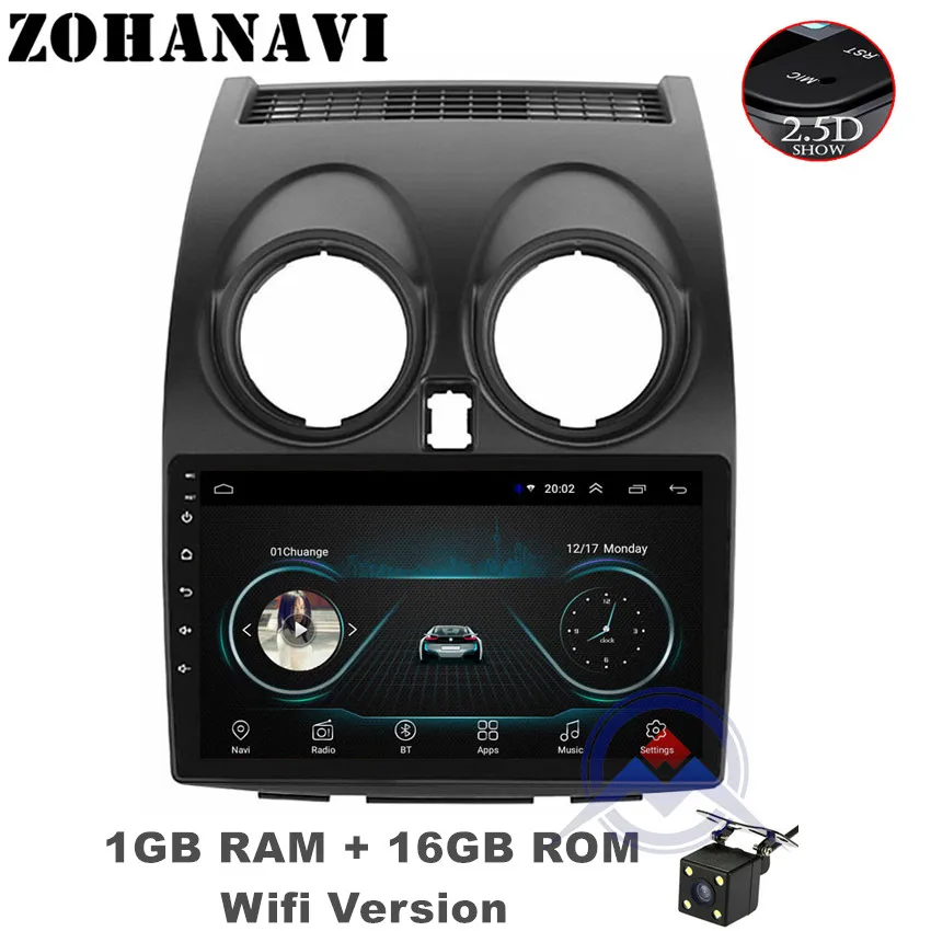 1G 16G radio camera Штатная магнитола для Ниссан Кашкай 1 J10 Nissan Qashqai 1 J10 2006 2007 2012 2013 Android автомагнитола DVD GPS мультимедиа автомобиля головное устройство - Цвет: 1G 16G radio camera