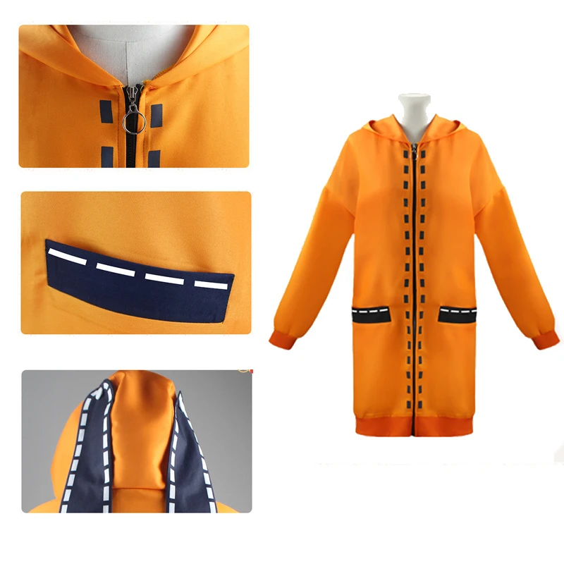 Аниме Kakegurui Yomotsuki Runa Косплей Костюм Толстовка оранжевая Куртка комбинированный