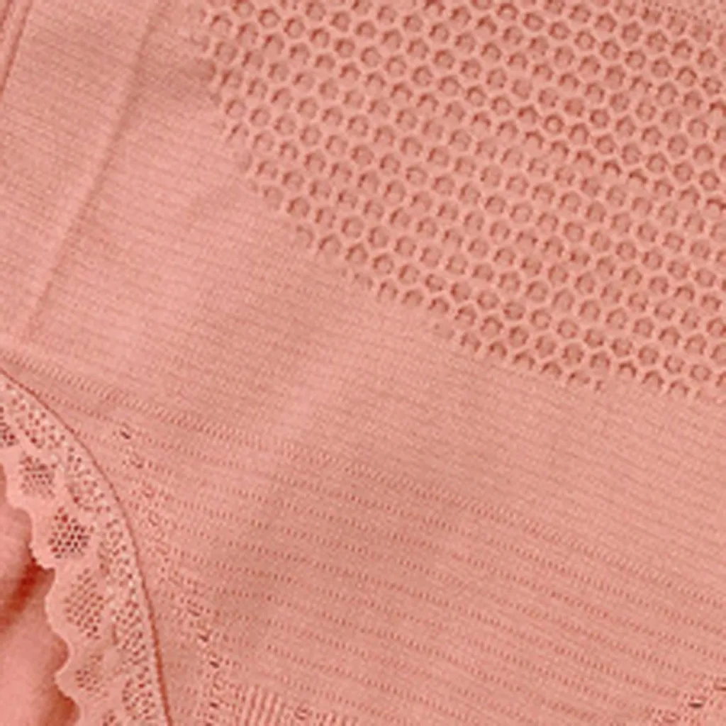 

Women's Panties Cotton Underpants Warm Palace Honeycomb Female Lingerie Hight Waist Buttock Briefs Sexy Lace Seamless Underwear