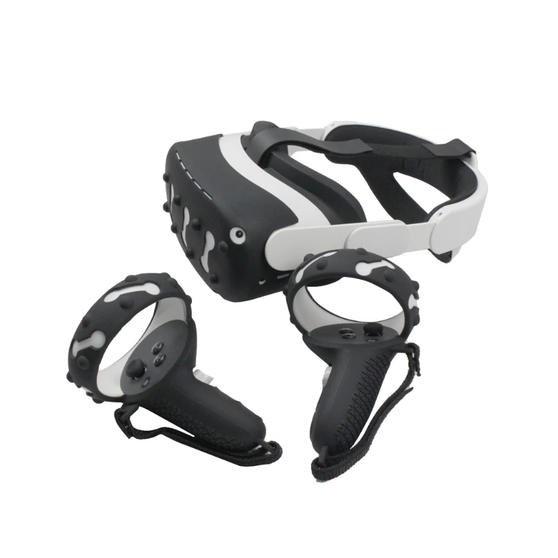 

VR Protection Skin Rocker Cap Silicone Case Handle Grip Strap for-Oculus Quest 2