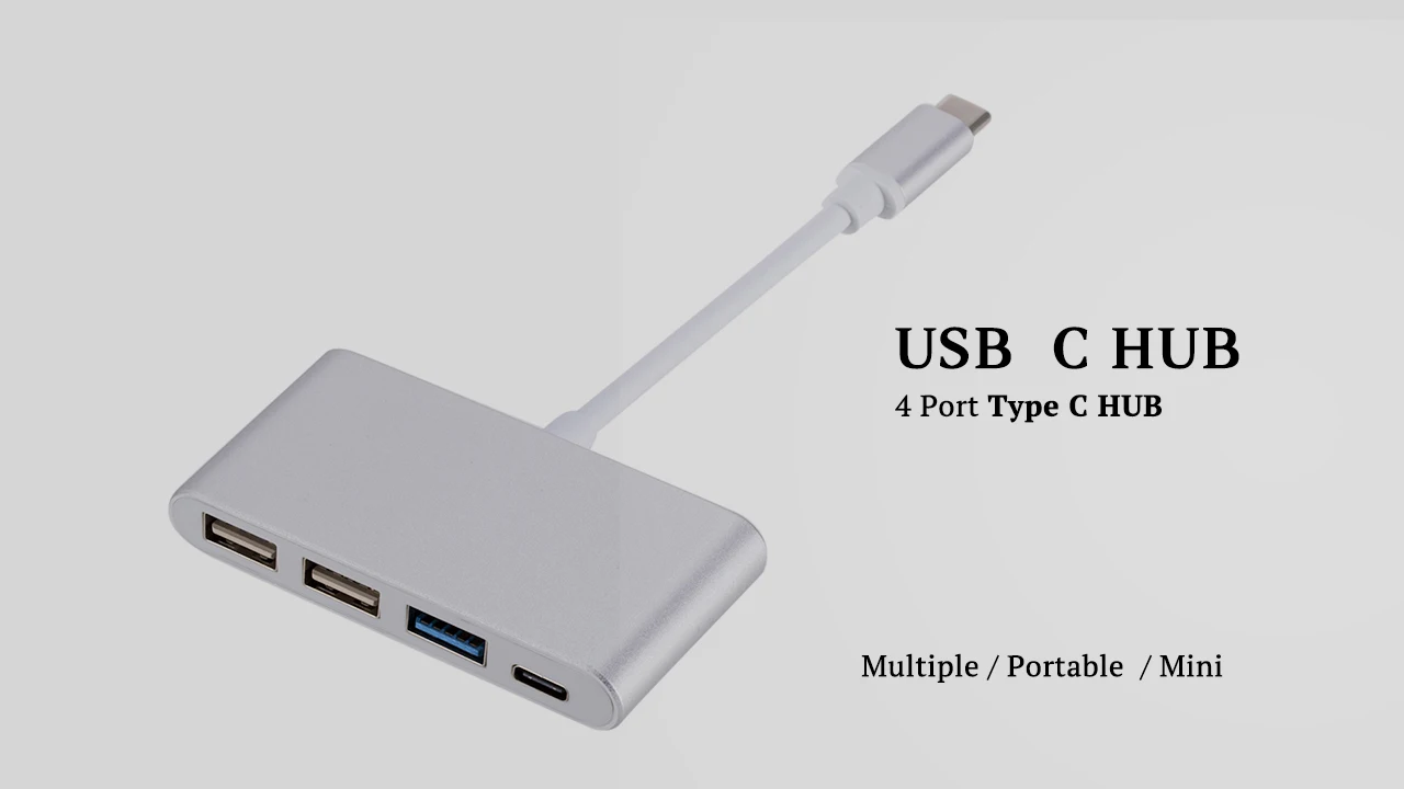 USB C концентратор адаптер для MacBook Pro 13 type C к USB 3,0 2,0 PD док-станция для MacBook Air 13 адаптер 4 порта usb-хаб type C конвертер