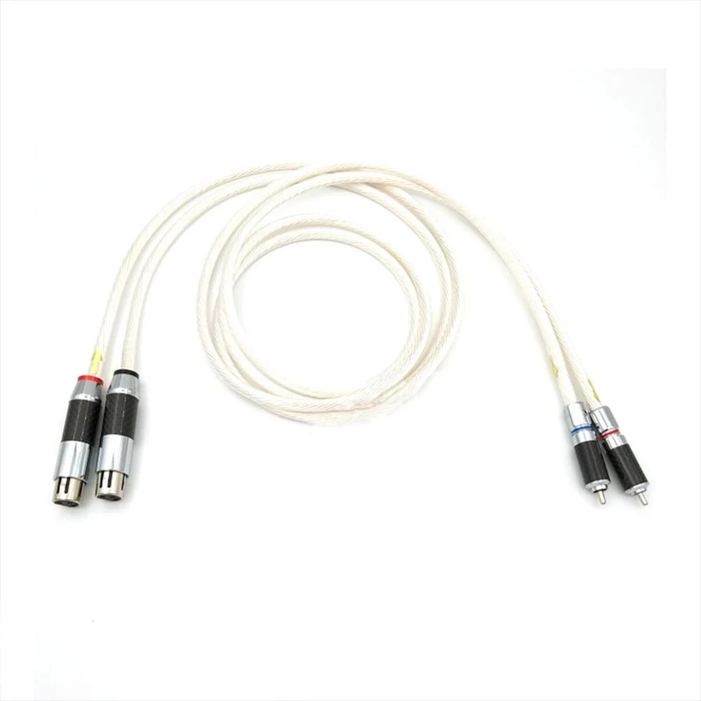 

Audiocrast Pair 5N OCC Silver Plated RCA to XLR Audio Cable, RCA Male Plug To XLR Balanced Female Plug Interconnect cable HIFI