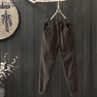 Брюки ZANZEA женские вельветовые, шаровары, высокоэластичные длинные штаны, повседневные брюки с репкой, палаццо, зима 2021