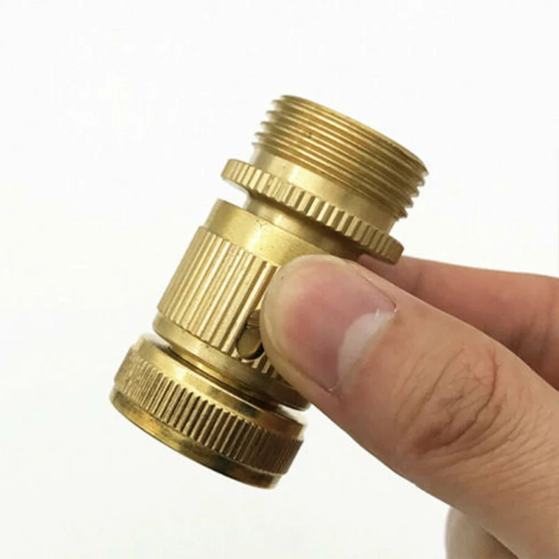 

Garden Hose Quick Connector 3/4 Inch Brass Easy Connect Fitting Yard Tool Garden Watering Connector Accessories