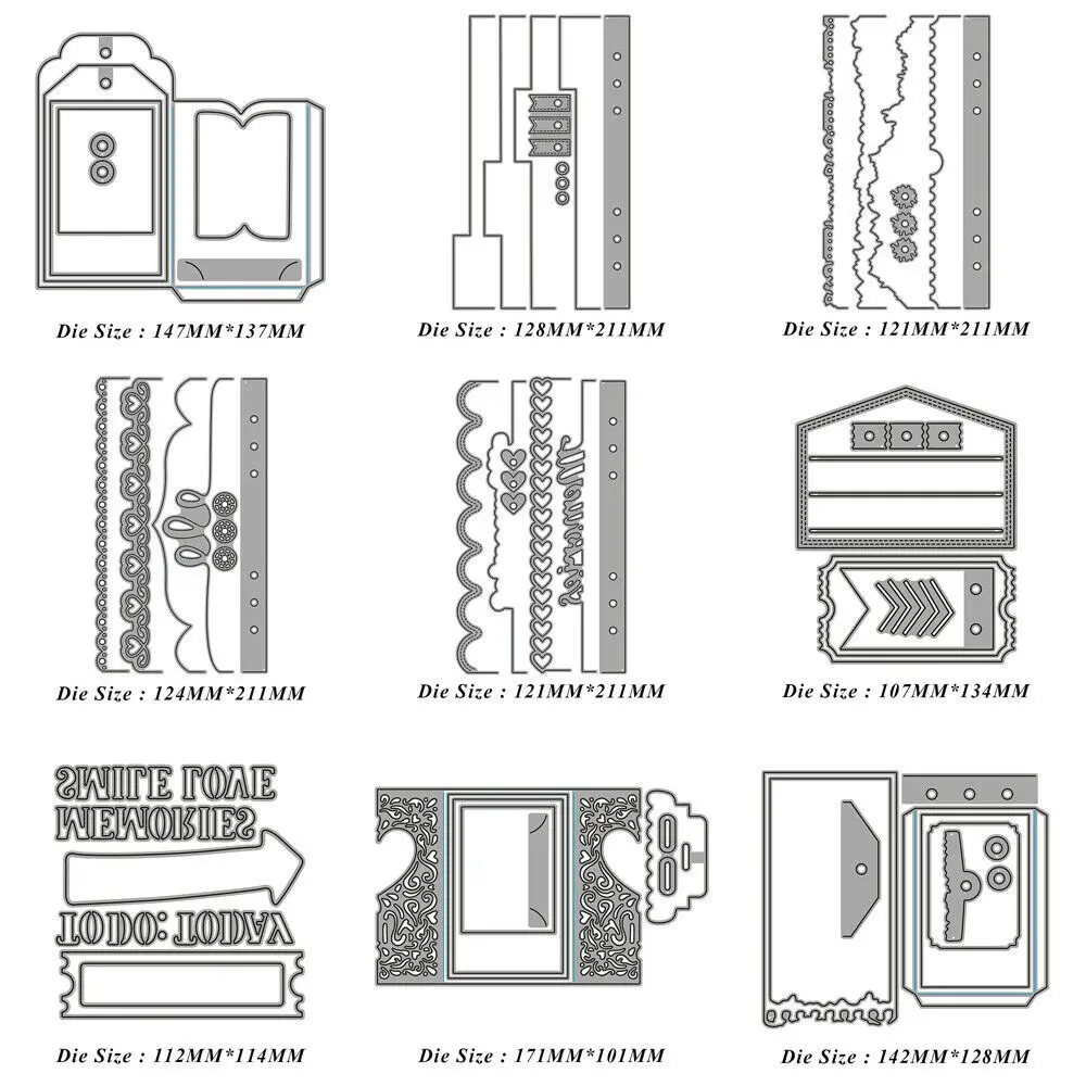 

Metal Cutting Dies Page planner Scrapbooking Album Embossing Paper Card Crafts