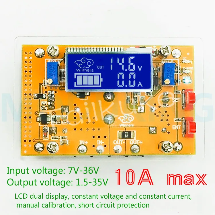 Понижающий модуль питания 10 А Регулируемый понижающий постоянного тока ЖК экран