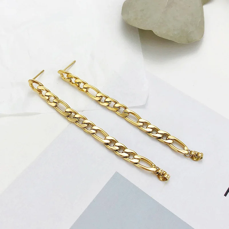 Женские серьги из фигарона с цепочкой для ушей нержавеющей стали передними и