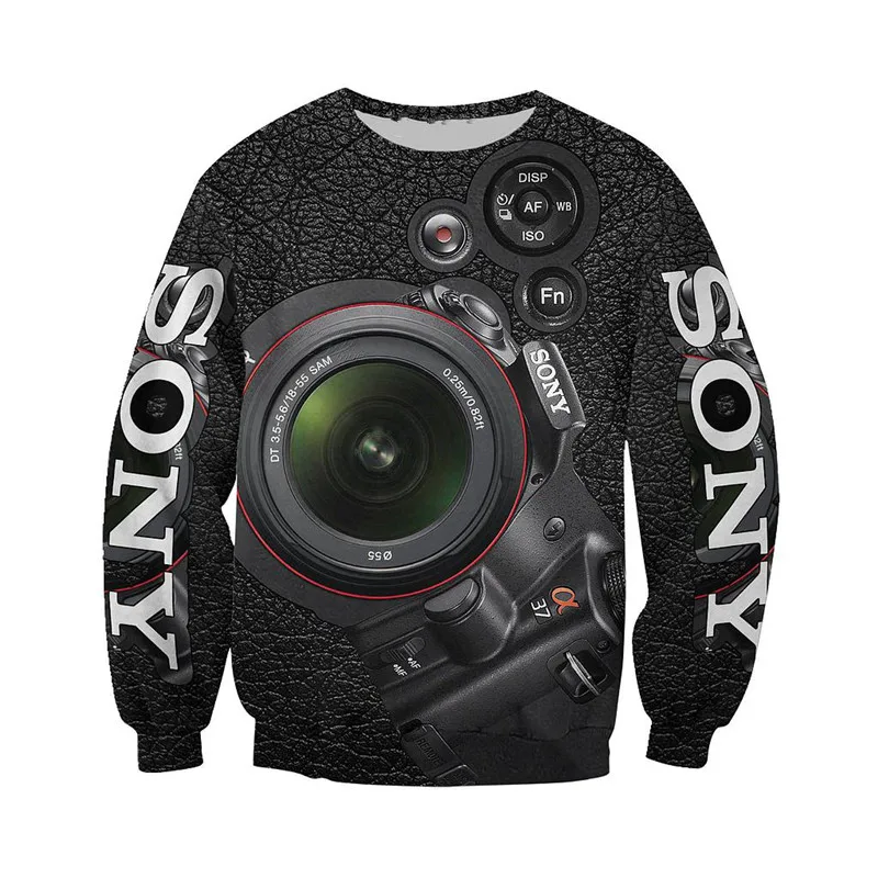 

Fashionable and beautiful camera 3D printing shirt zipper Hoodie