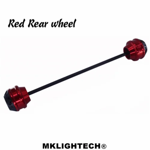 Mklighttech CNC Модифицированная Передняя и задняя вилка для мотоцикла, осевые ползунки, Защитная крышка для DUCATI Multistrada 620 2003-2006 - Цвет: Red rear wheel