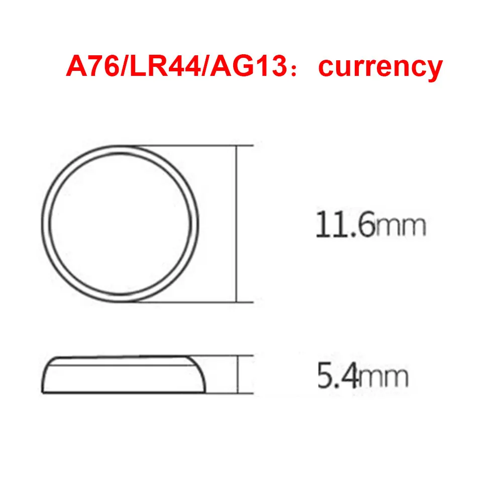 LR44 кнопочные батареи 1 5 в AG13 A76 монетная батарейка щелочная батарея для часов