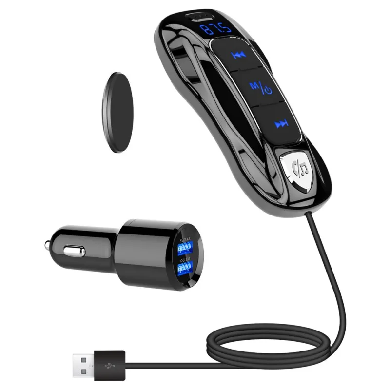 Новый Bluetooth 5 0 автомобильный комплект громкой связи fm передатчик MP3 плеер PD3.0