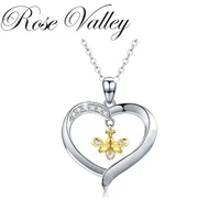 rose valley sunflower pendant necklace for women heart pendants fashion jewelry girls gifts yn022