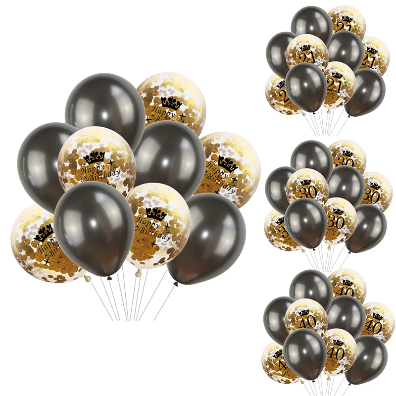 

10 шт., украшения для дня рождения, 21, 30, 40, 50