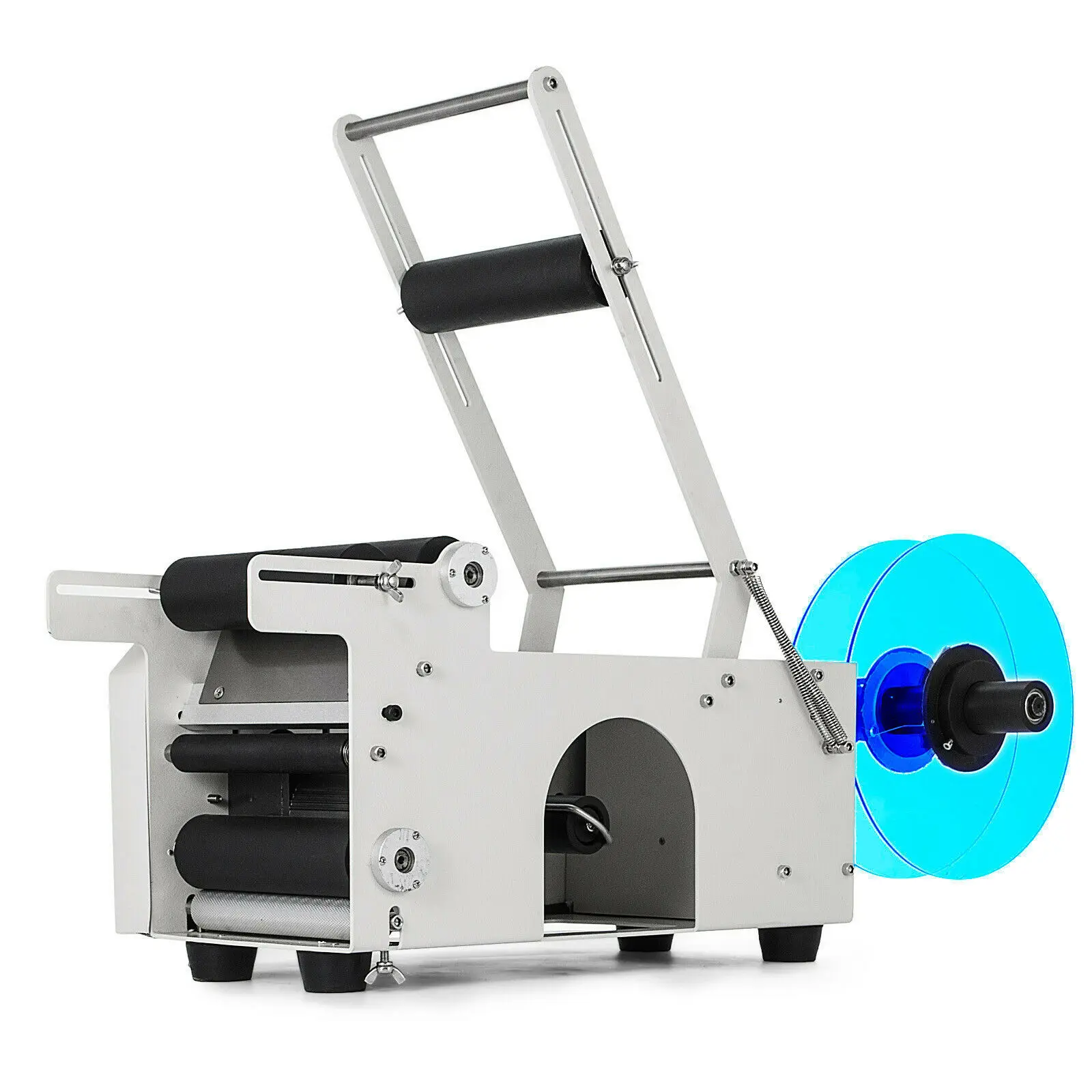 

Round Bottle Labeling Machine Adjustable Labeling Bottle 220V Label Applicator Stainless Steel Bottle Labeler 120W Mt-50