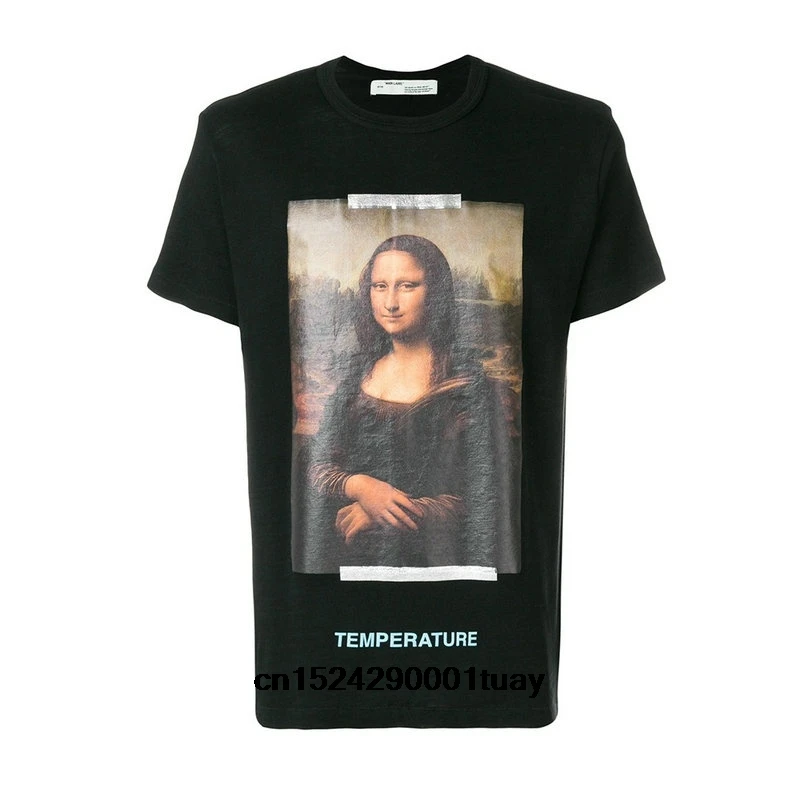 Mona Lisa графическая Футболка мужская женская с коротким рукавом хлопковая одежда