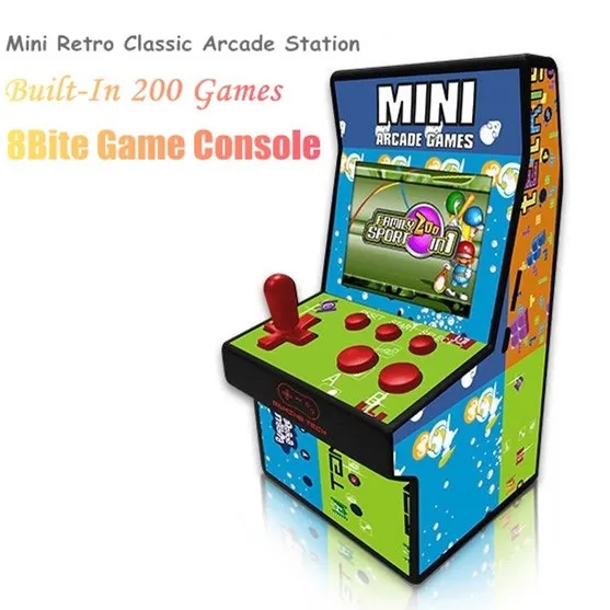 8 бит Мини Портативная Ретро аркадная станция 2 5 ''портативная видео Монета