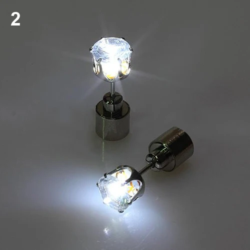 

Light Up LED Rhinestone Earrings Stud Dance Party Accessories for Party/Xmas
