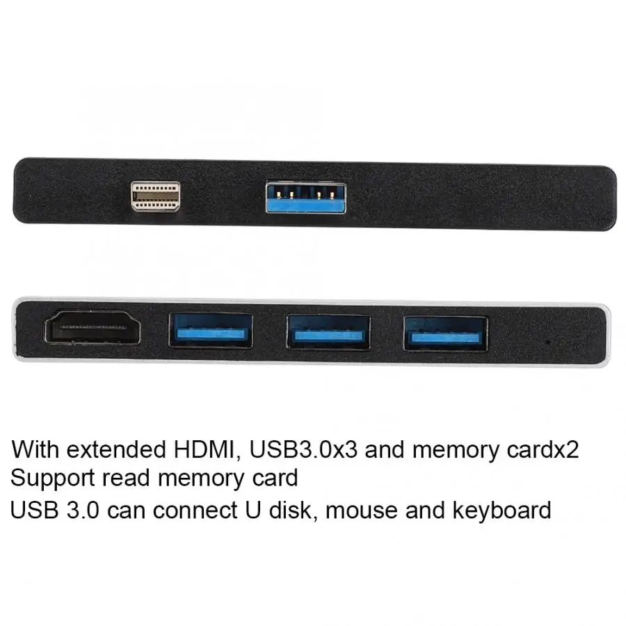 Docking Station Aluminum Alloy Expansion Dock Accessories USB 3.0 for Surface Pro 4/5/6 | Компьютеры и офис