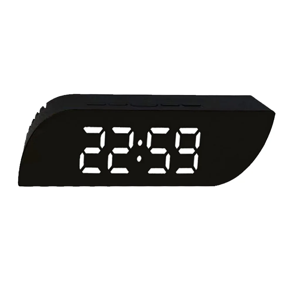 Светодиодный Будильник с зеркальной поверхностью цифровые настольные часы