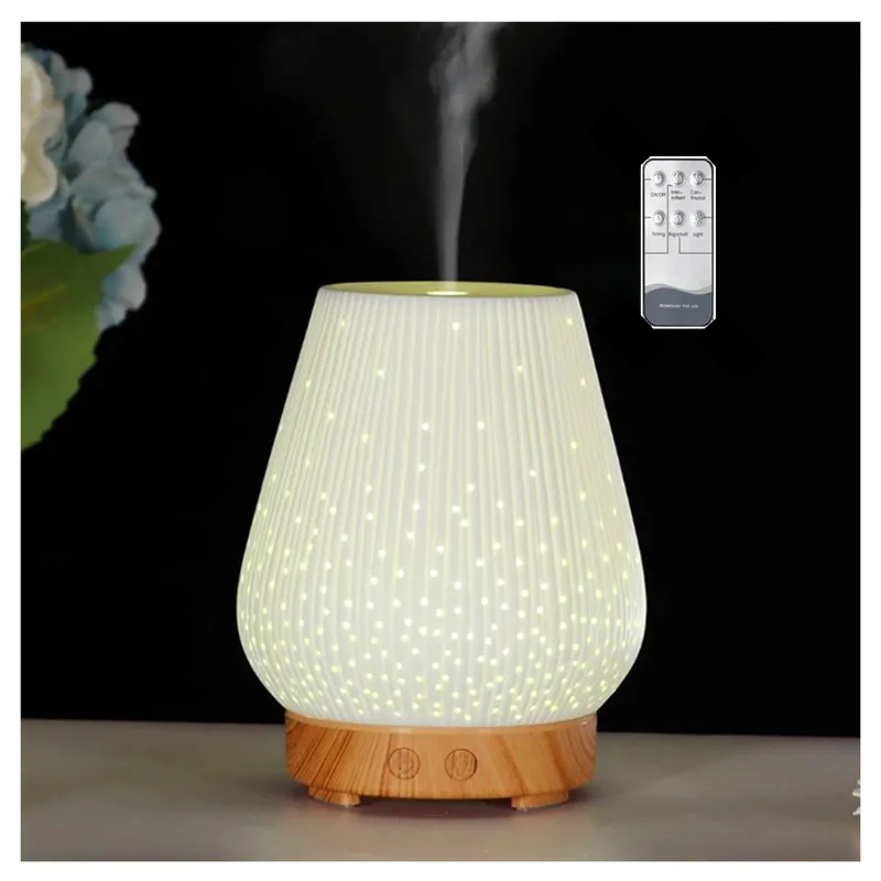 Увлажнитель Ароматизатор воздуха керамический с 7 светодиодный 100 мл|Увлажнители