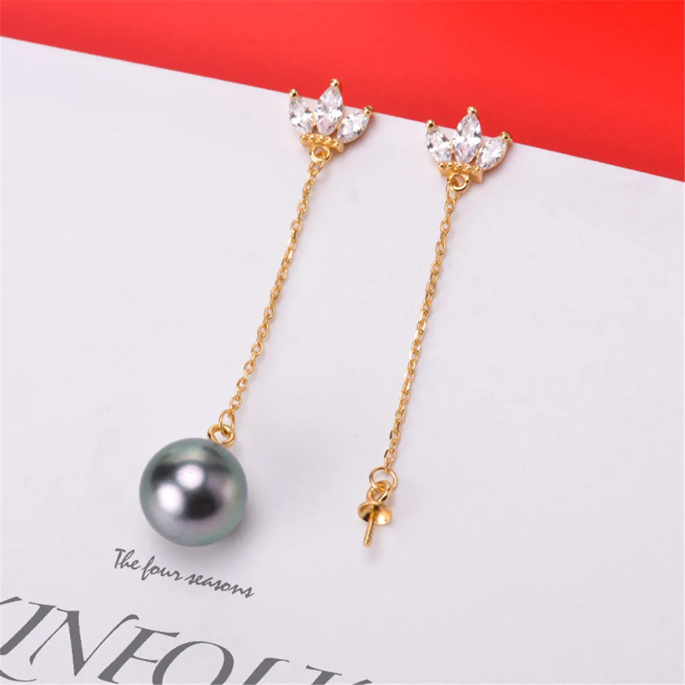 

Настоящее Твердые 925 стерлингового серебра жемчужные серьги-гвоздики, аксессуары Findings, сделай сам, ювелирное изделие ушной крючок пустые По...