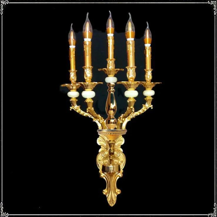 Европейский роскошный настенный светильник из цинкового сплава лобби гостиница