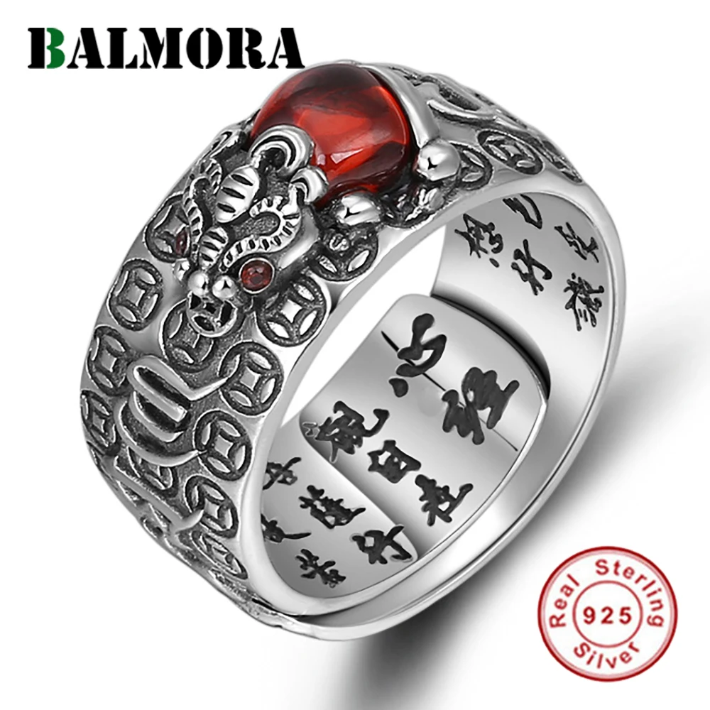 Мужское и женское кольцо из красного граната BALMORA ювелирное изделие