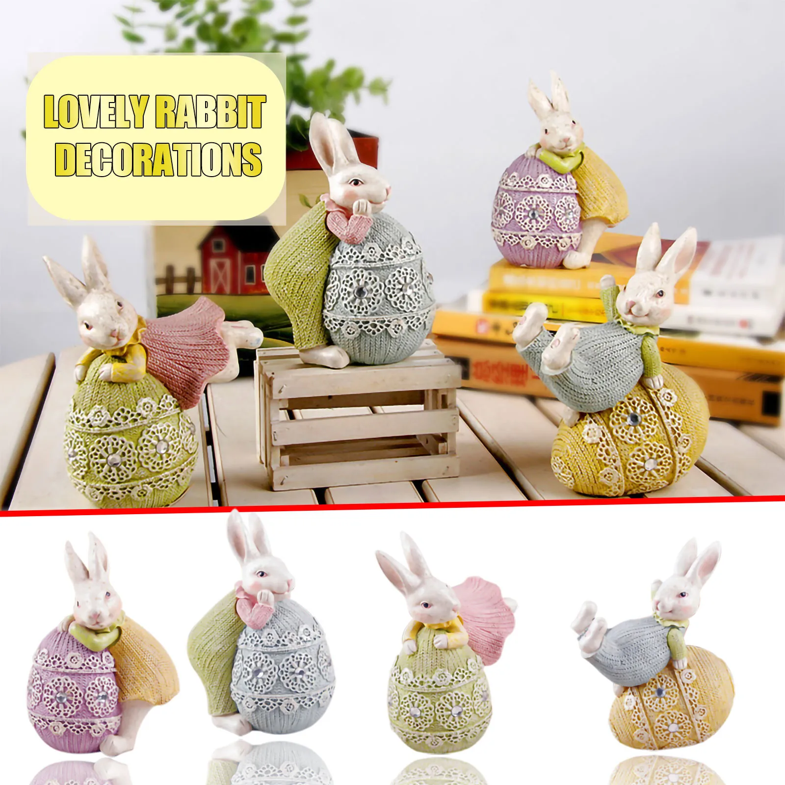 

Easter Bunny Creative Decoration Home Bunny Decoration Creative Straw Bunny Home Rabbit Ornaments Home Decoration 30+