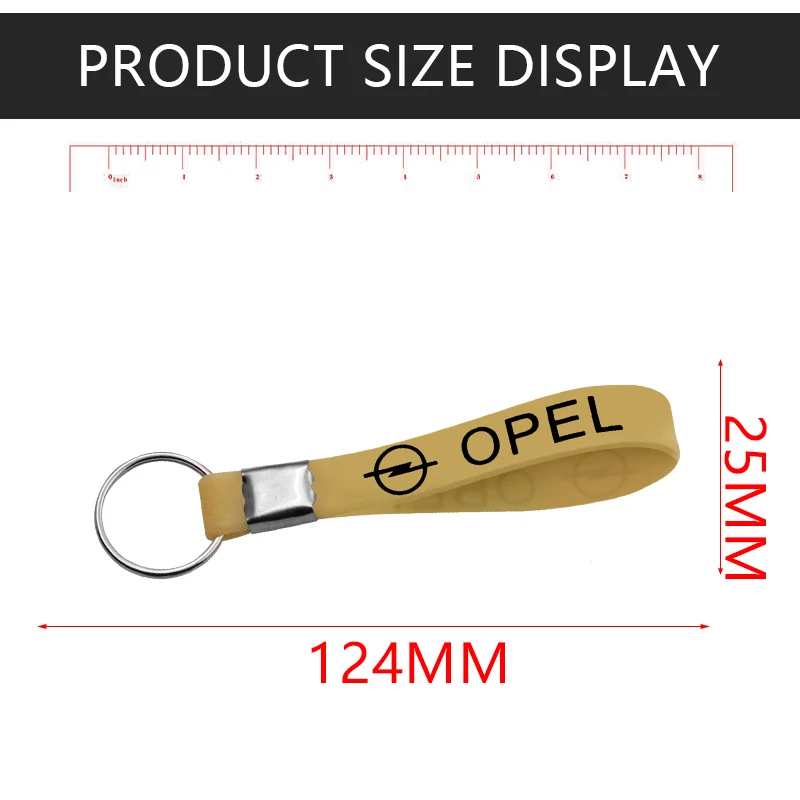 

1pcs bright car-styling Silicone keychain car sticker keychain for Opel Astra H G J Insignia Mokka Zafira Corsa Vectra C D