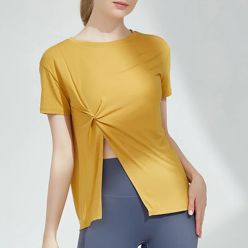 

Новинка 2021, Женский Топ для йоги, Спортивная футболка, укороченные топы для йоги, рубашки для йоги, женские топы, спортивная одежда для фитне...