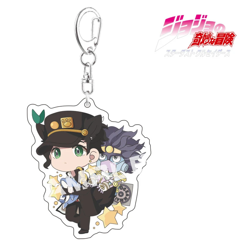 

Keychains Accessories Womans JoJo's Bizarre Adventure Women Key Chains Pendant Key Rings Jewelry Creative Valentines Day