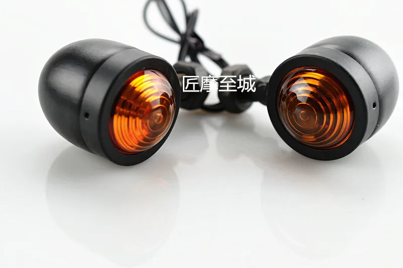 Черный/серебристый указатель поворота мотоцикла светильник лампа для Harley /Cafe /Racer